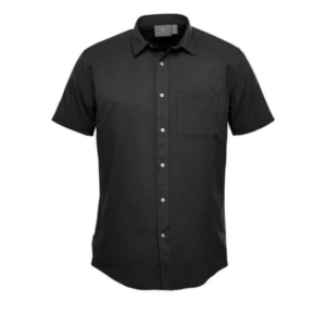 black-button-shirt