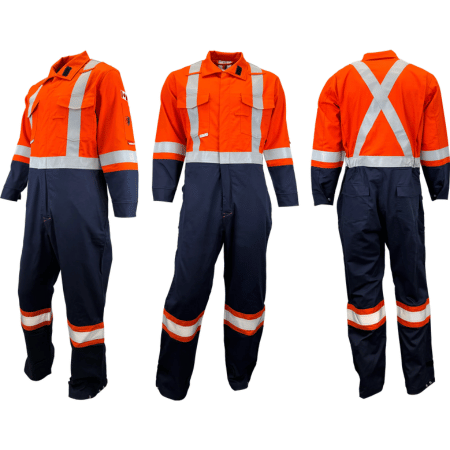 Atlas Guardian® FR/AR Hi Vis Two Tone Coveralls w/ 2” Striping
